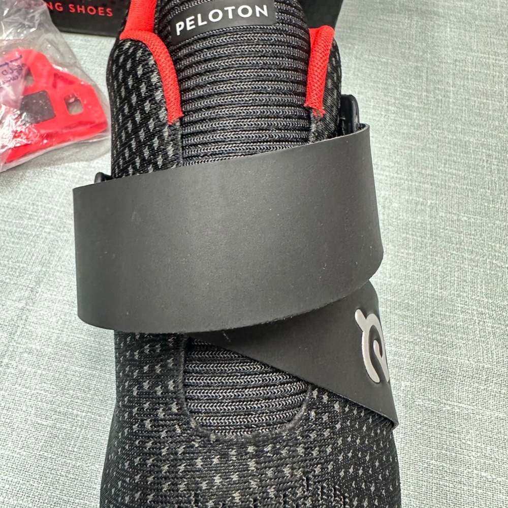 Peloton Altos Cycling Shoes Black Red Men 10 Women 11.5 BS03-01UB-100 Cleats - Picture 6 of 15